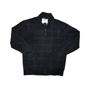 Volcom Stone Dark Brown Plaid Zip Up Jacket Size XL